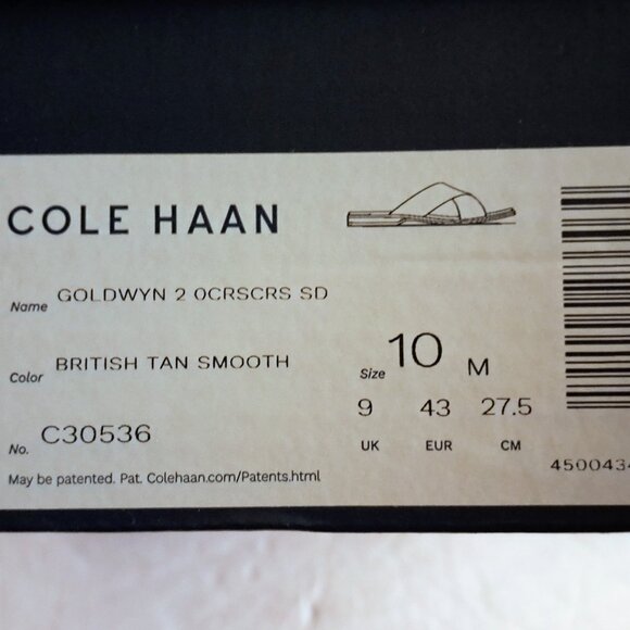 Mens Woodbury Brown Cole Haan Nantucket Cross Strap Sandals Size 10 main image 6